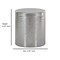 Stainless Steel Vanity Jar | Stylish Storage for Cotton Swabs,Sponges & Bath Salts | Decorative Canister for Bathroom,Bedroom | Shiny/Hammered Finish